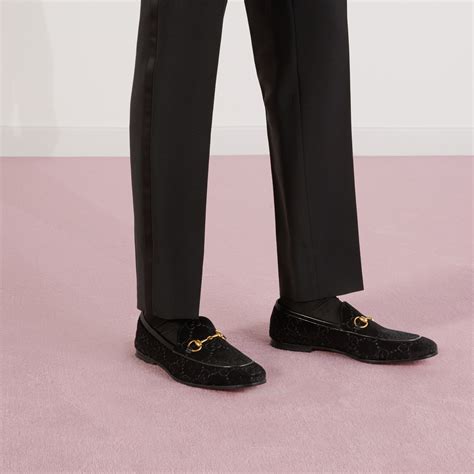 gucci black jordaan velvet loafers|Gucci louis vuitton jordans.